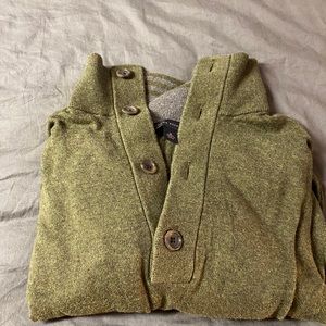 Banana Republic green half zip (button) sweater